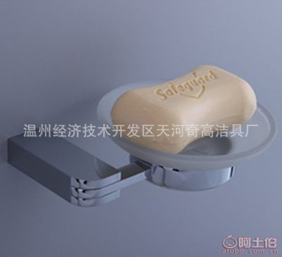 温州经济技术开发区天河奇高洁具厂 全铜玻璃方形肥皂碟，打造卫浴精致收纳