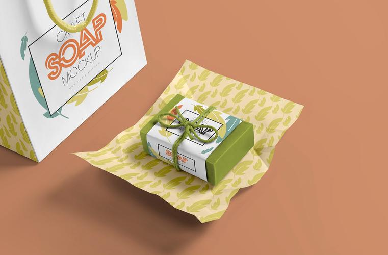 工艺肥皂酒吧样机 如何用Craft Soap Bar Mockup提升手工皂的视觉吸引力
